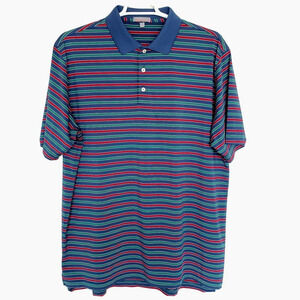 Peter Millar‎ (Mens Size XL) Summer Comfort Striped Polo Short Sleeve Golf Shirt